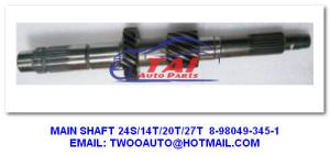Wholesale Auto Parts Japanese Truck Parts 8-98049-345-1 Main Gear Shaft Assembly For Isuzu Vgs Pickup MAIN SHAFT 24S/14T/20T/27T from china suppliers