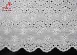 120Cm White Cotton Eyelet Chicken Voile Embroidery Lace Eyelet Fabrics