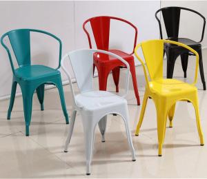 Wholesale YLX-1100 Modern Steel Armrest Coffee Bar Dining Chair with Wood or Soft Cushion from china suppliers