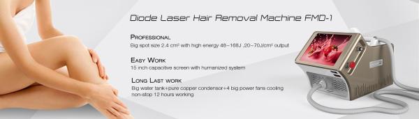Portable diode laser hair removal machine wavelength 808nm 1800W power