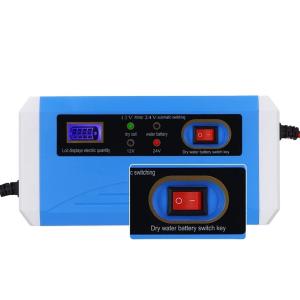 Wholesale Portable 12V 10A 24V Big Truck Charger Full Intelligent Automatic Repair Type Tricycle Battery Charger from china suppliers