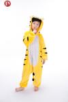 Regular Sleeve Cartoon Flannel Breathable Kids Winter animal Pajamas onesie