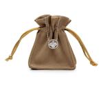Brown Microfiber Fabric Drawstring Gift Bags 13x18cm For Bracelet