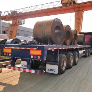 Wholesale 3 Axle Air Suspension 45Ft 60T Flatbed Semi Trailer from china suppliers