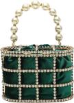 EVENING HANDBAG WOMEN CLUTCH PURSES WITH PEARL DIAMONDS FOR WEDDING PROM