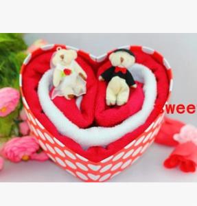 Wholesale New creative promotion gift product wedding gift bear towel with gift box from china suppliers