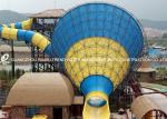 FRP Aqua Park Equipment For Adult , Customized Tornado Slide / Fiberglass Water