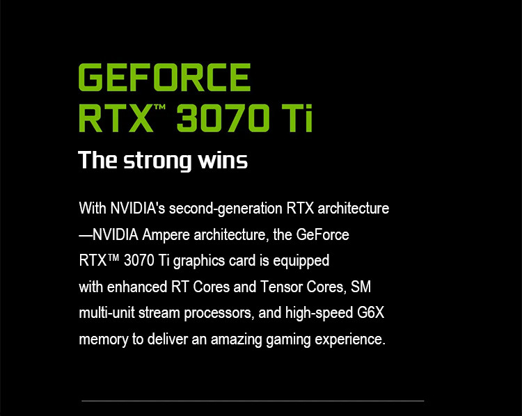 FCC Miner Graphics Card Tomahawk GeForce RTX 3070 Ti 8G Metal Frosting Process Surface