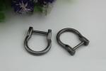 Bag metal d ring nickel free hanging plating,flexible zinc alloy d ring buckles