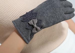 Ladies customized women's fashion micro velvet fabric gloves for iphone screens