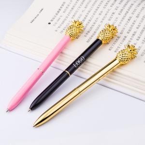 Wholesale Business gift metal signature pen customized advertisement hotel gift pineapple ball pen 9*141mm,refill 1.0mm from china suppliers