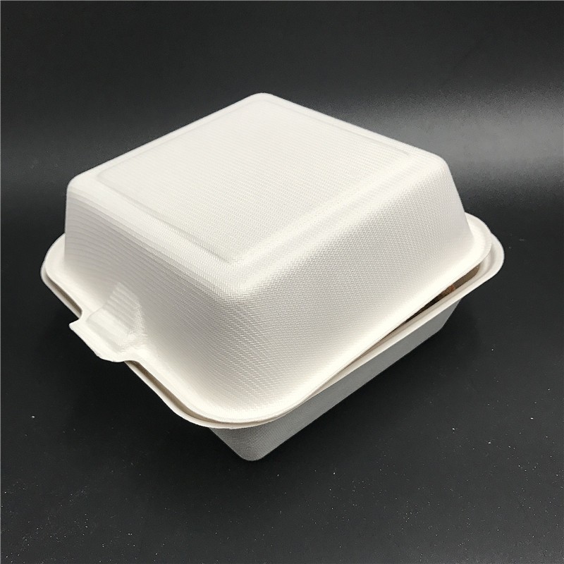 Sugarcane Desechables Fast Food Packaging Box Biodegradable Compostable