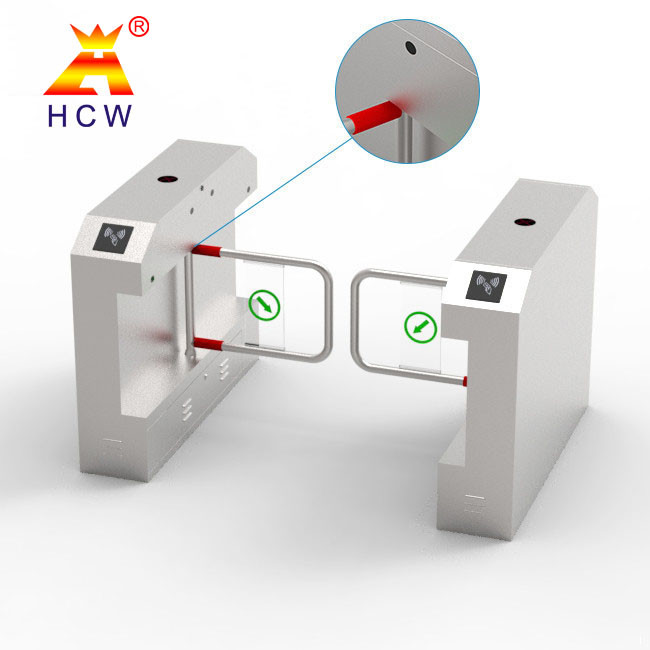 Anti Rush Face Recognition Turnstile Single Pole 500mm Width Swing Barrier Gate