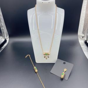 Wholesale 2024 New Waterproof Trendy Stainless Steel Jewelry Sets , 18K Gold ,Luxury Gift, Wholesale from china suppliers