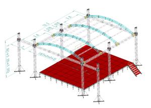 Wholesale Outdoor Aluminum Concert Stage Light Truss Curved Roof Truss System from china suppliers