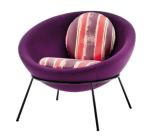 Modern leisure chair Bardi's Bowl Chair fiberglass half ball egg chair