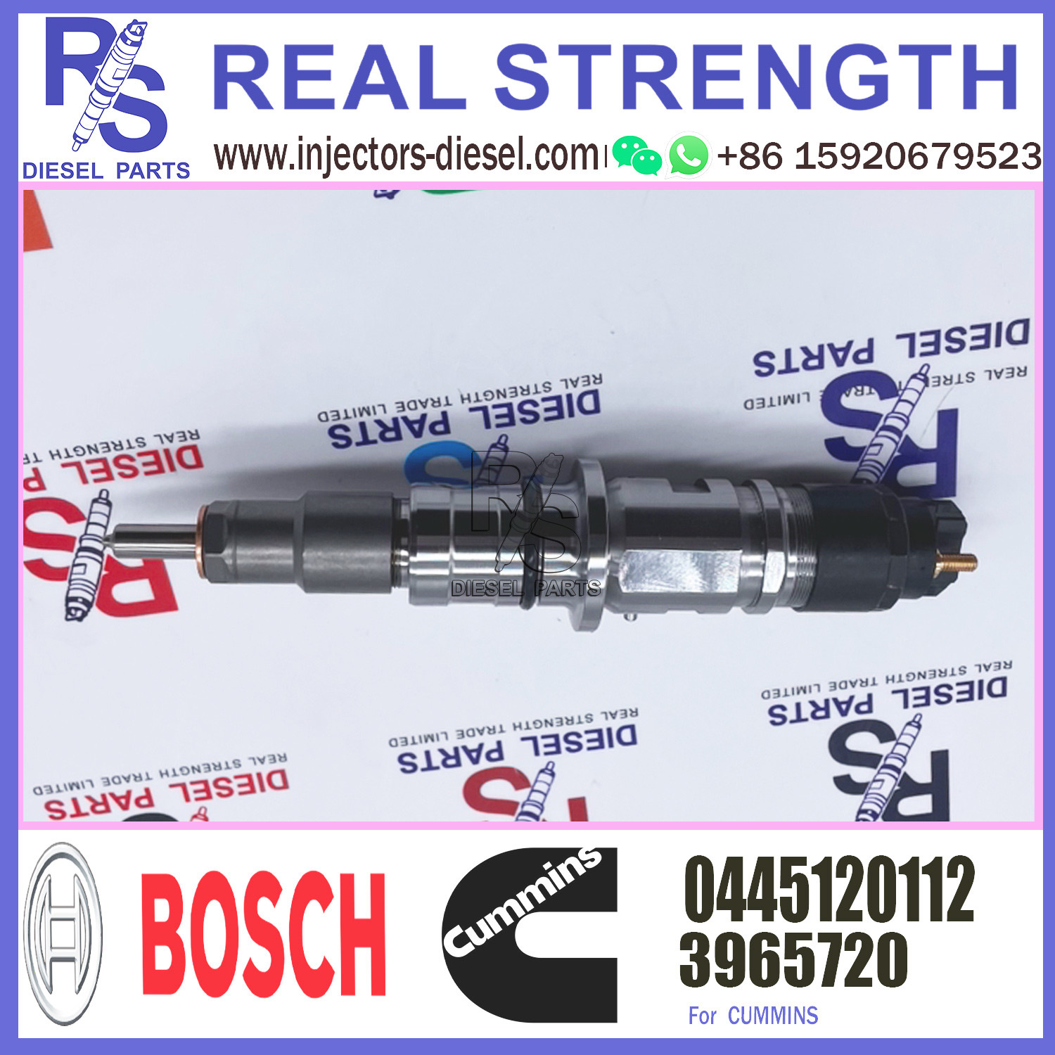 Genuine Common rail fuel injector 3965720 3973059 5263305 87581565 0445120035 0445120272 0445120112