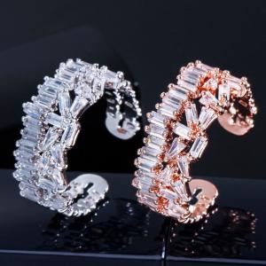 Wholesale Fashion Copper Gold-Plated zircon Wedding ring women rings rainbow Adjustable Snake lion Ring Wholesale from china suppliers