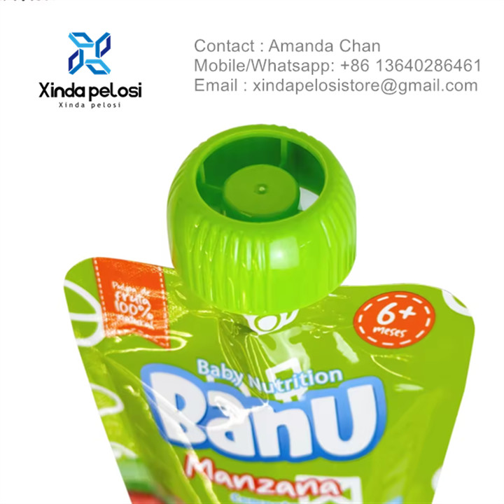 Eco Friendly Food Grade Custom Material PP Plastic Nozzle For Baby Food Puree Twist Cap
