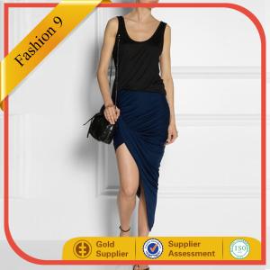 Wholesale Asymmetric draped jersey skirt from china suppliers