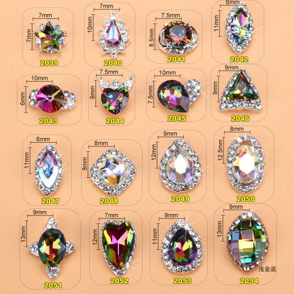 Hot NEW Wholesale Alloy Jewelry 3D Nail Art Jewelry Nail rhinestones Sticker