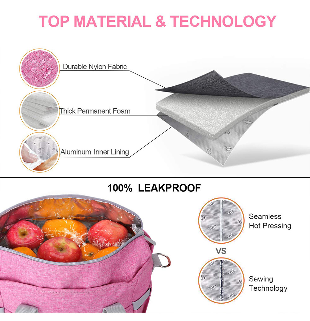 Multi-functional Reusable Lunch Box with Removable Shoulder Strap