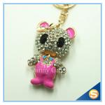 3D Teddy Bear Cute Cartoon Rhinestone Animal Shape Key Chain for Valentine's Day
