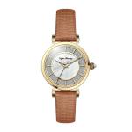 Diamond Inlaid 32mm Leather Strap Watch Luxury Decorative Waterproof