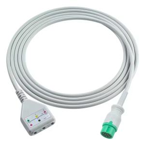 Wholesale Comen 12Pin ECG Trunk Cable Comen Euro Style 3lead Cable 1.30M from china suppliers