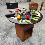 Rusted Steel BBQ Grill With Assembly Required Yes Fuel Wood / Charcoal
