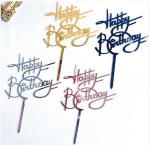 Creative Acrylic Vertical Happy Birthday Cake Topper Happy Birthday Cupcake