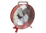 Red 9" Metallic Retro Antique Electric Fans 2 Speed 3 Blade for Home Appliance