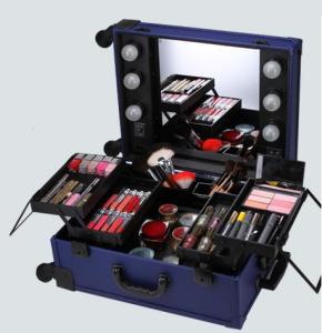 Wholesale Sturdy Design Aluminium Makeup Case , Portable Makeup Station With Lights from china suppliers