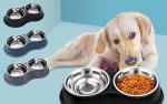 Non Slip Pet Feeder Smart Dog Food Feeder With Stainless Steel Bowls
