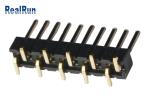 10pin Single Row 500VAC PA6T SMD Male Header Connector