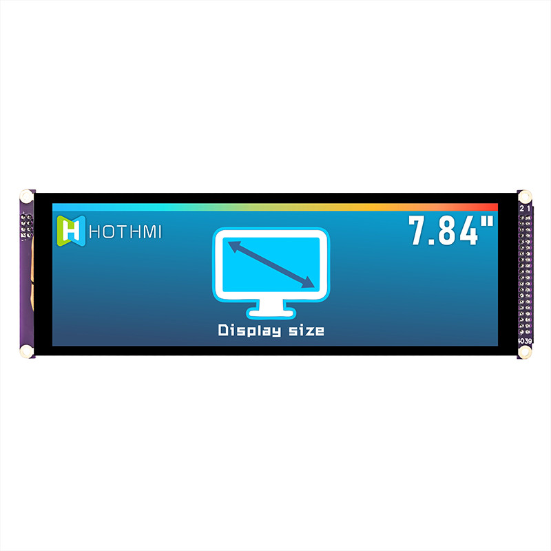 7.84 Inch Bar Style Capacitive Touch IPS TFT LCD Display 1280x400 MCU For Car Monitor