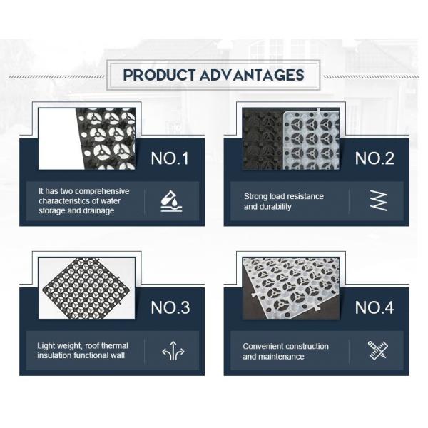 HDPE PP Plastic dimple Green Roof Drainage Board Earthwork Products