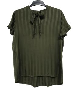 Wholesale 2020 new design bowknot Fashion Ladies black color Blouse with Short Sleeve OEM / ODM from china suppliers