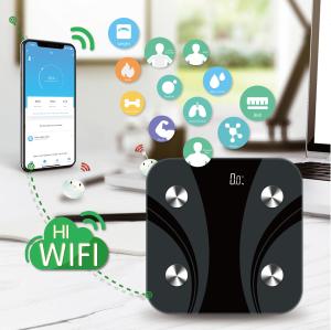 Wholesale AAA Batteries Powered Tempered Glass Top WiFi Body Scale from china suppliers