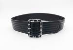 Chain Buckle Women'S Fashion Leather Belts 5.5cm Width 95 - 125cm Length