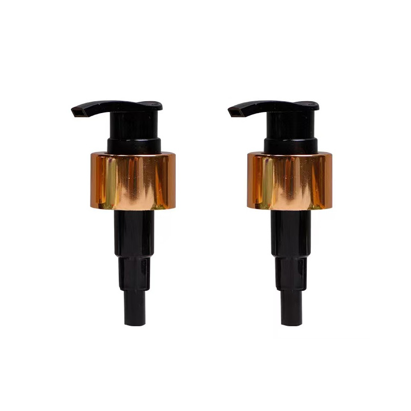 28/400 Bottom Plastic Gold Aluminum Lotion Pump Cosmetic Pump