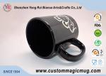 Black Stoneware Personalized Kids Mugs , Cute Mouse Cartoon Birthday Coffee Mug