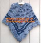 Pure Soft Cotton Outfit,Casual Sweater,Warm Knitted Ponc Green Free Knitting