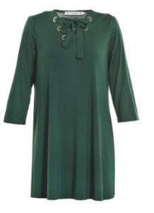 Wholesale Soft Women'S Luxury Dresses , Women'S Pleated Dress With Eyelet And String Bow from china suppliers