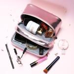 Wholesale Luxury Shiny Rose Double Layer Gold Cosmetic Bag Box