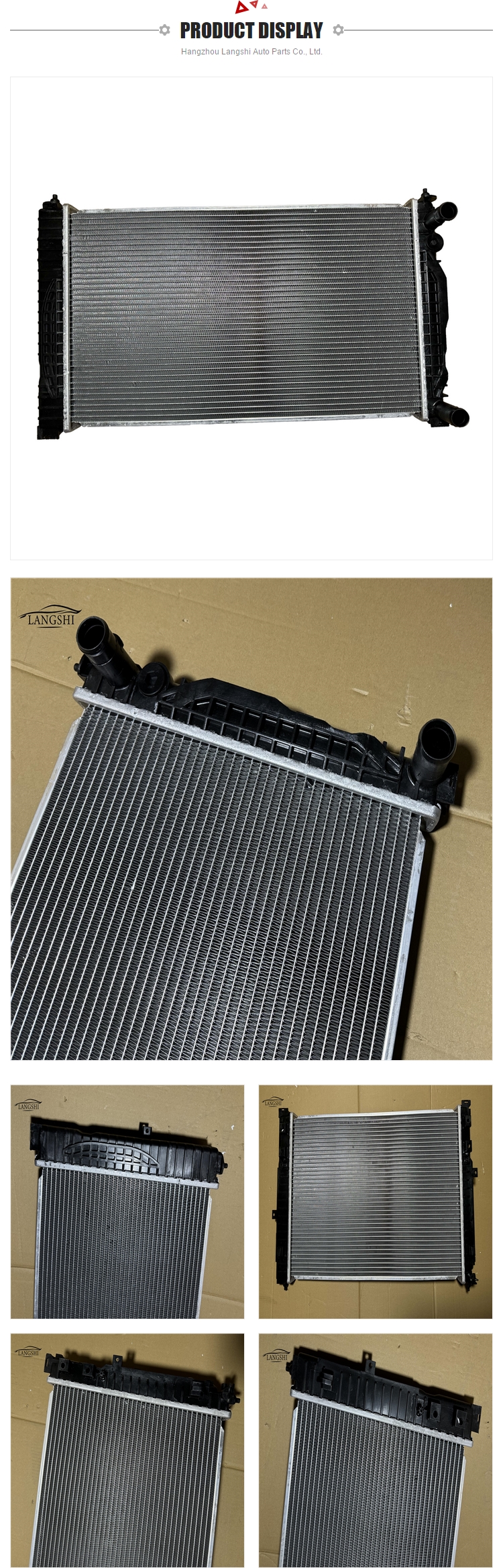 OE NO. 3BD121251C Passat Auto Parts Aluminum Radiator for VW SAIC VOLKSWAGEN MT 3BD121251B