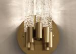 French style living room background wall crystal wall lamp corridor staircase