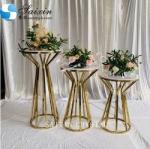 European wedding stage decoration style stainless steel cake stand set
