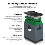 Low Noise Portable Beauty Salon Fume Extractor Machine Energy Saving Fume