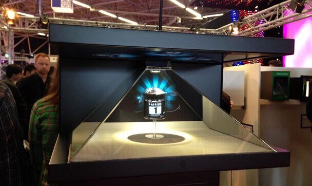 22 Inch - 70 Inch Holographic Pyramid Projection 3D Showcase Holo Box Display for exhibition